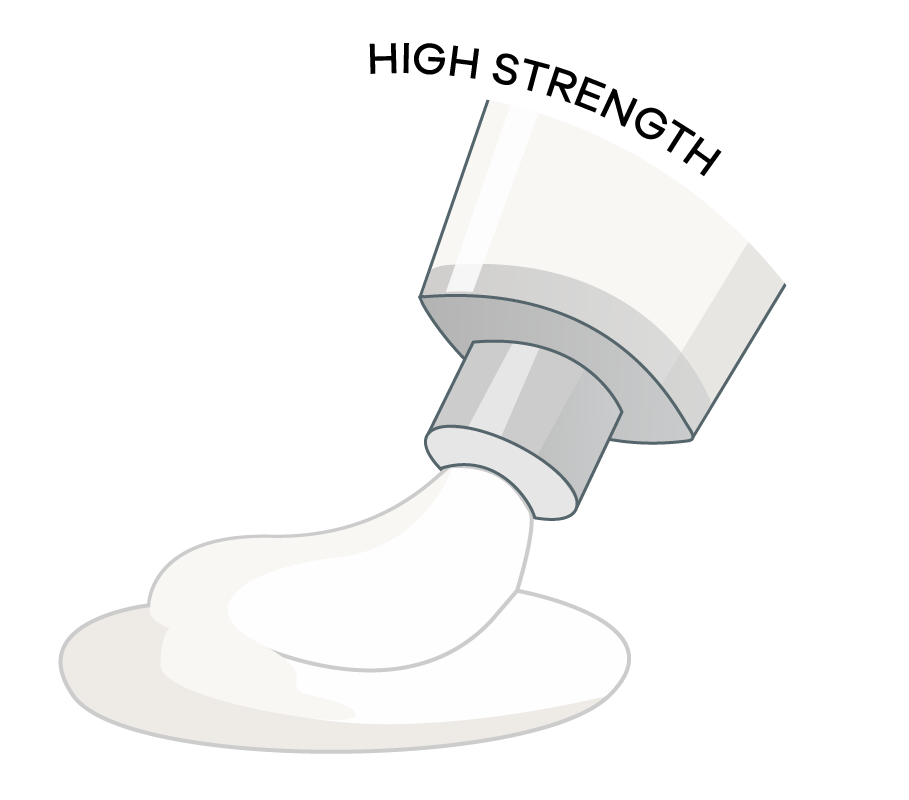 Cartoon tube squeezing numbing cream onto a surface